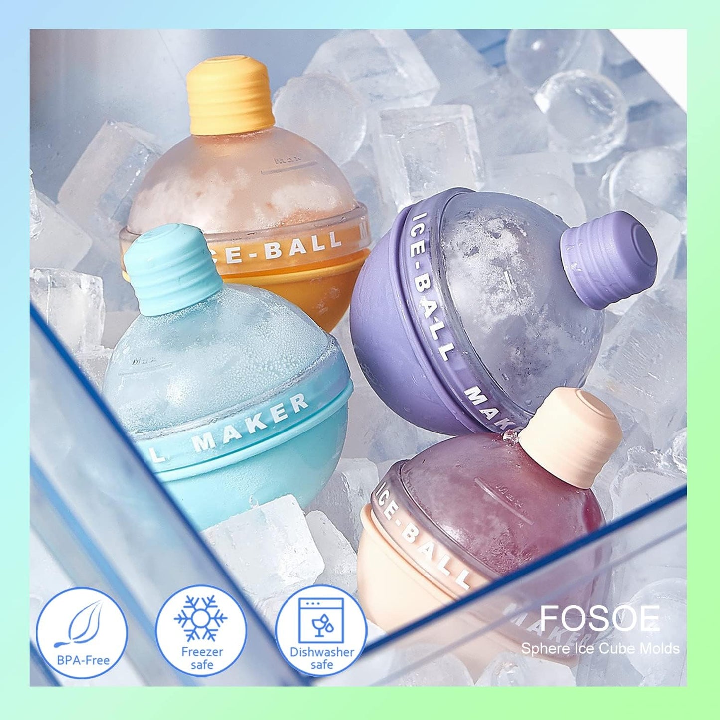 Silicone Ice Ball Molds for Whiskey