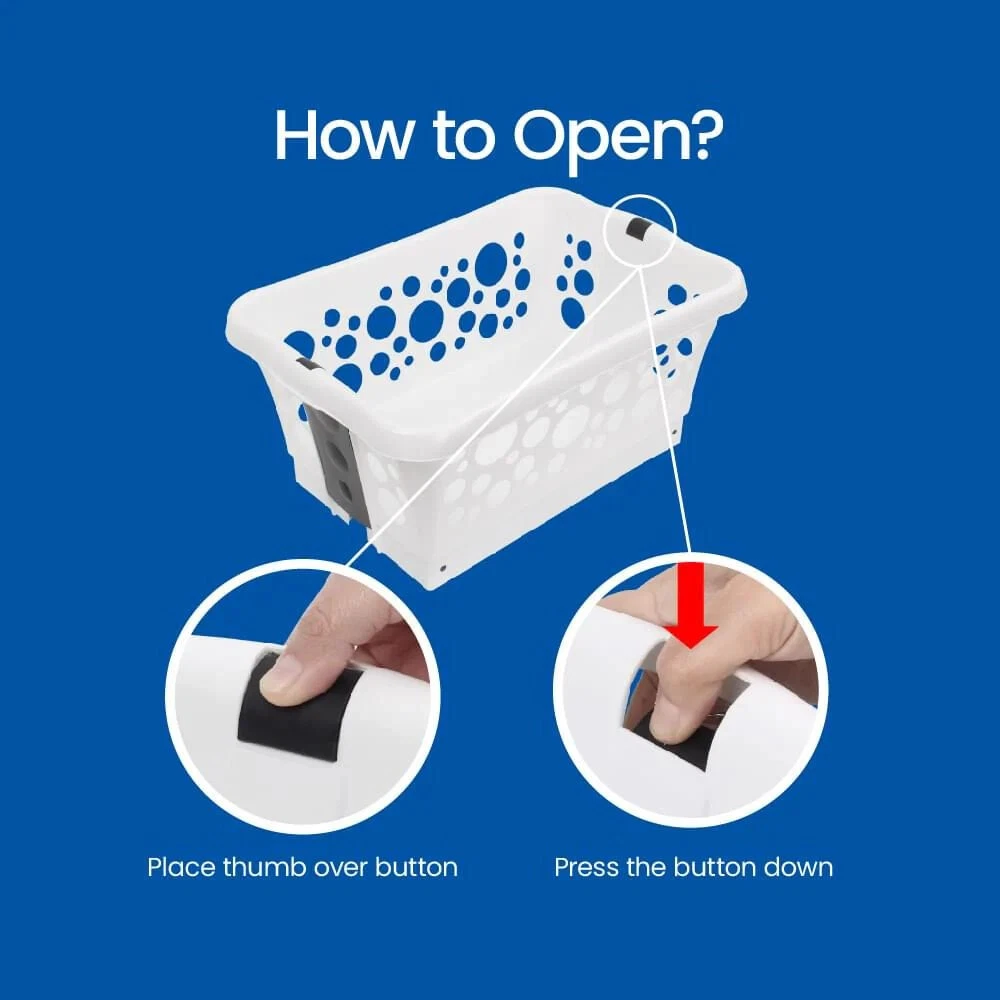 White Magic Laundry Basket on Legs | 50L Capacity