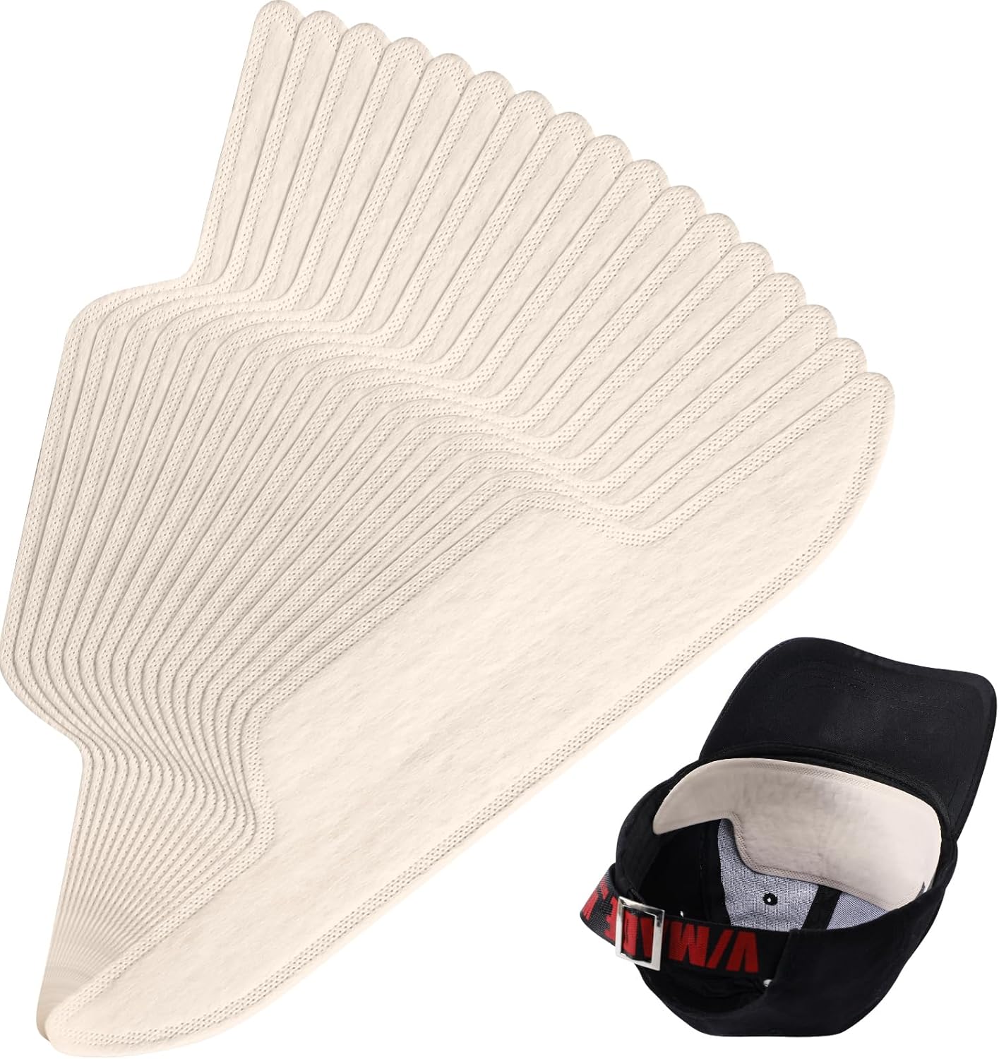 100 Pcs Hat Sweat Liner Shields Absorbing Pad Prevents Stains Protector Bands for Baseball Golf Cap Men Women