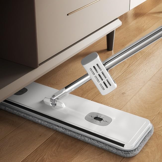 Hands-free lazy mop flat mop