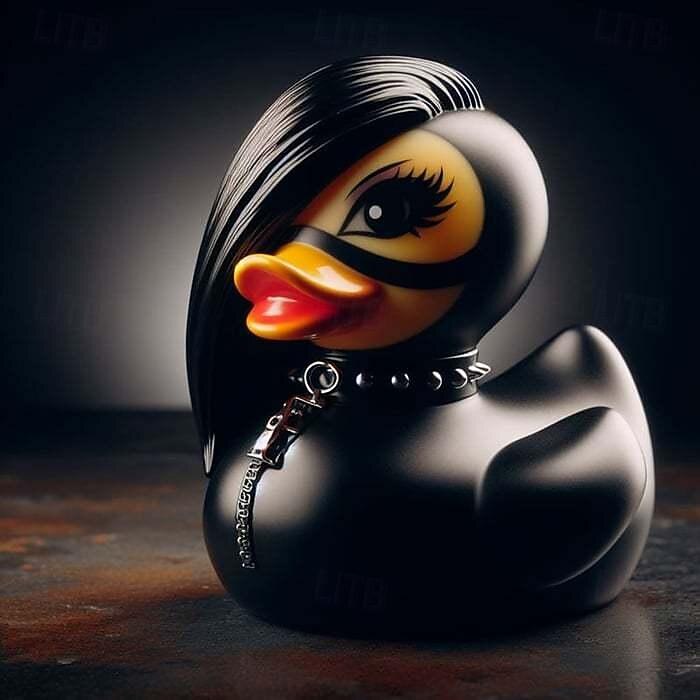 Duck Statue Decor Goth Satanic Duck, Gothic Punk Resin Collectible Figurines Ducks