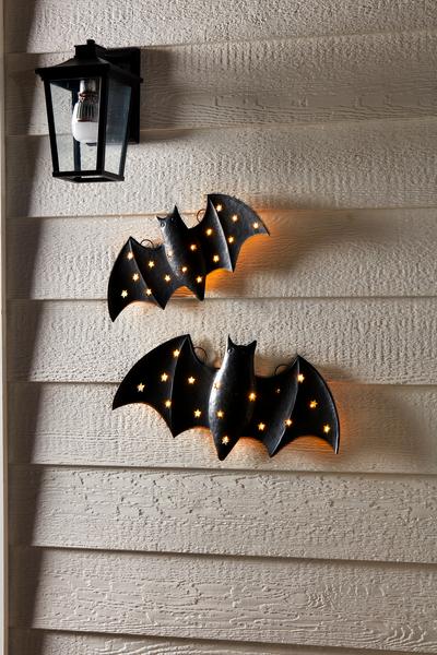 Set of three large light-up bat decorations