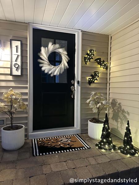 Set of three large light-up bat decorations