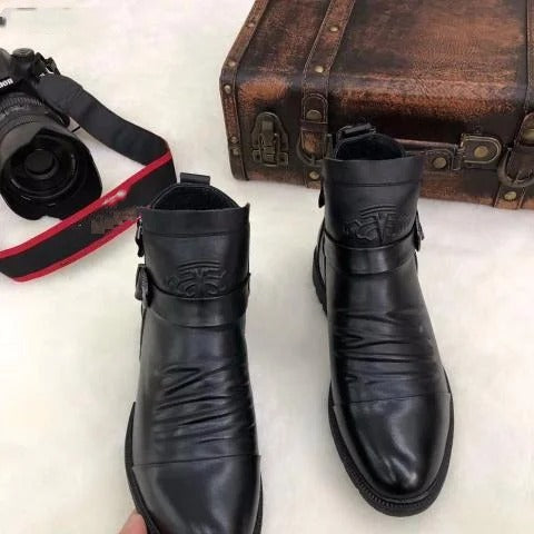 🔥Limited Time Offer 49% OFF🔥Italian Hand-embossed Zipper Martin Boots