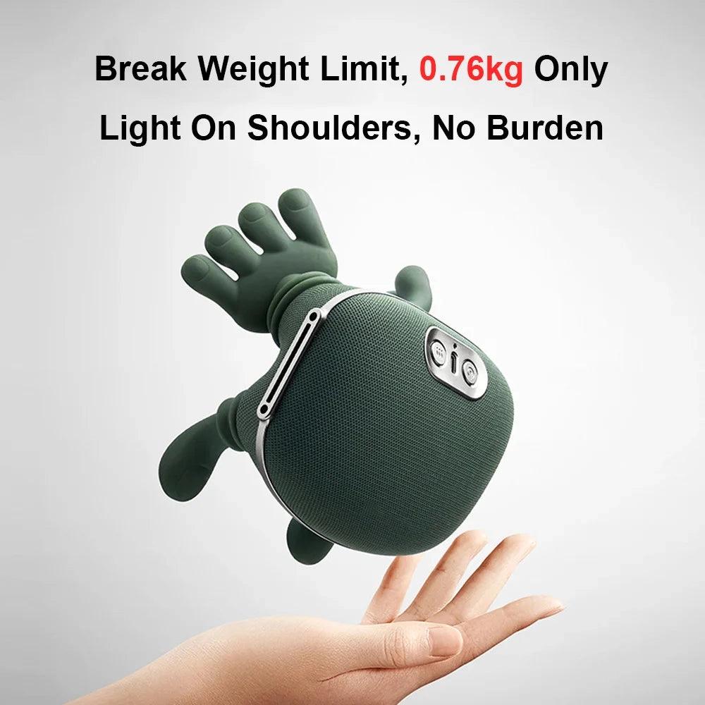 Neck Massager Red Light Hot Compress Cervical Spine Massager Shoulder Neck Shiatsu Kneading Trapezius Massage Relax Pain Relief