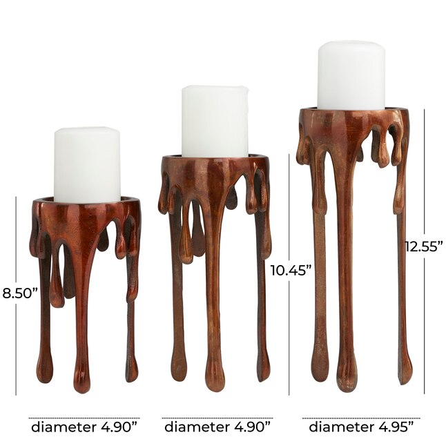 3 Candle Aluminum Pillar Candle Holder