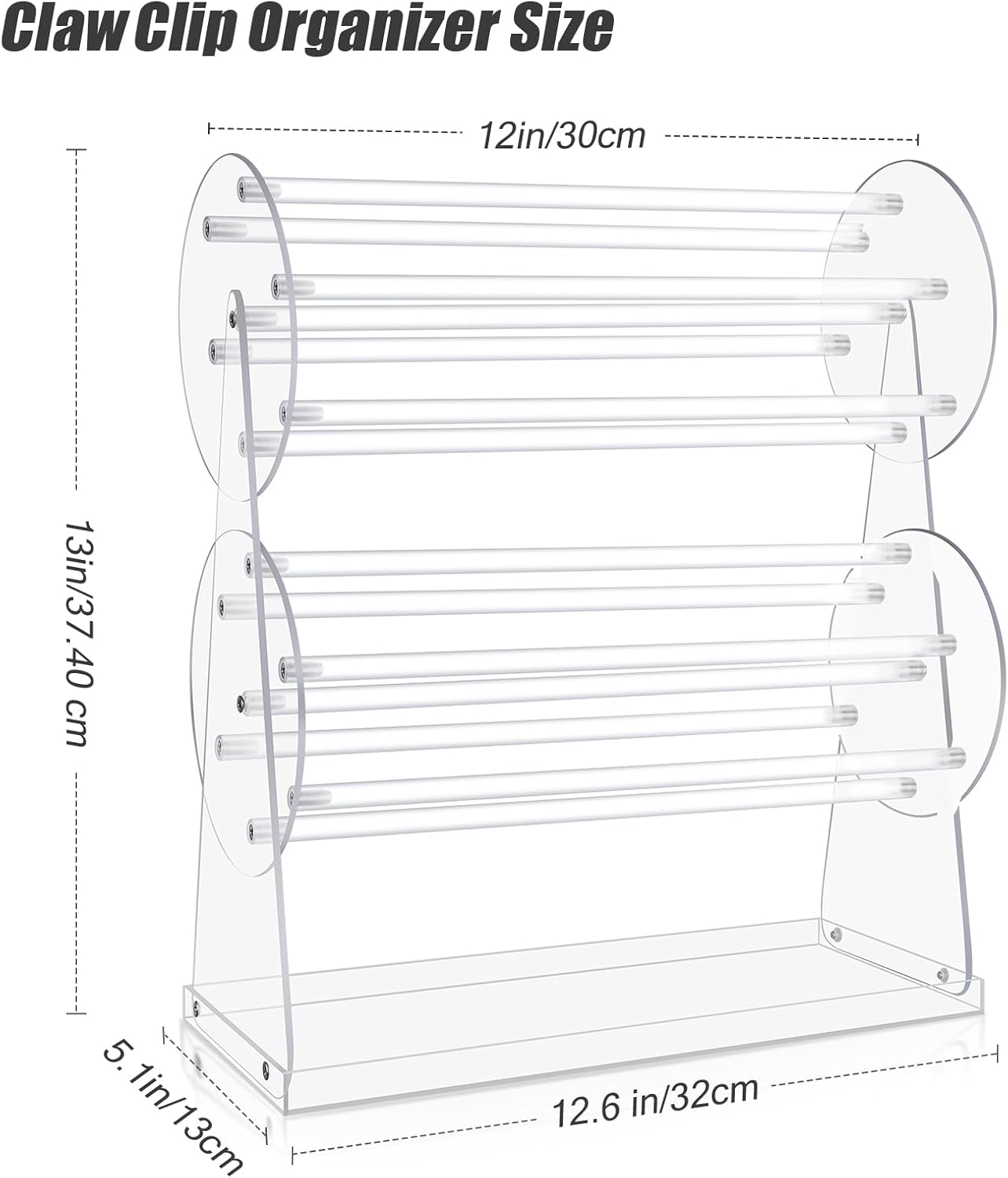 360-Degree Rotating Hair Clip Organizer