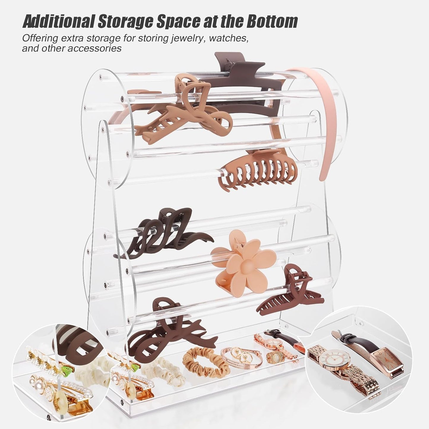 360-Degree Rotating Hair Clip Organizer