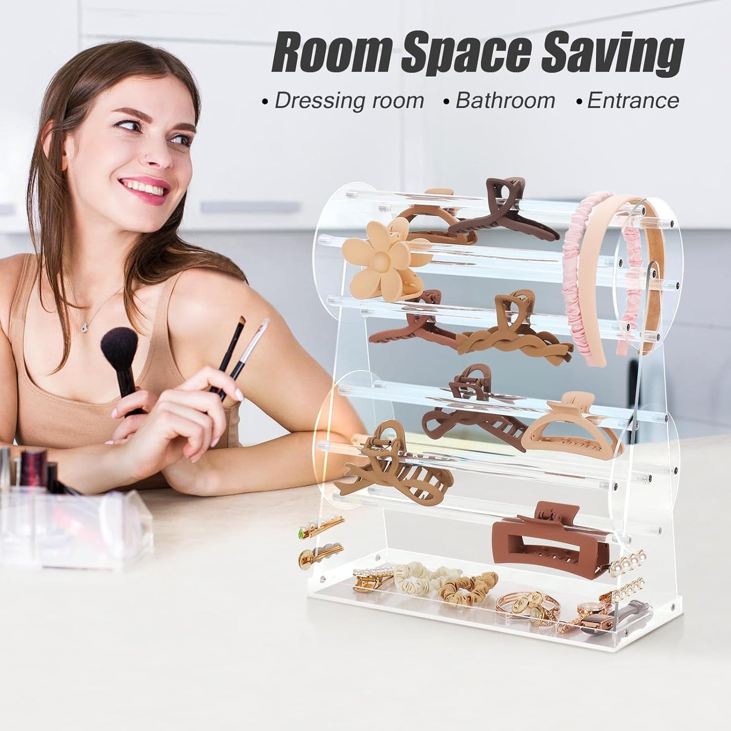 360-Degree Rotating Hair Clip Organizer