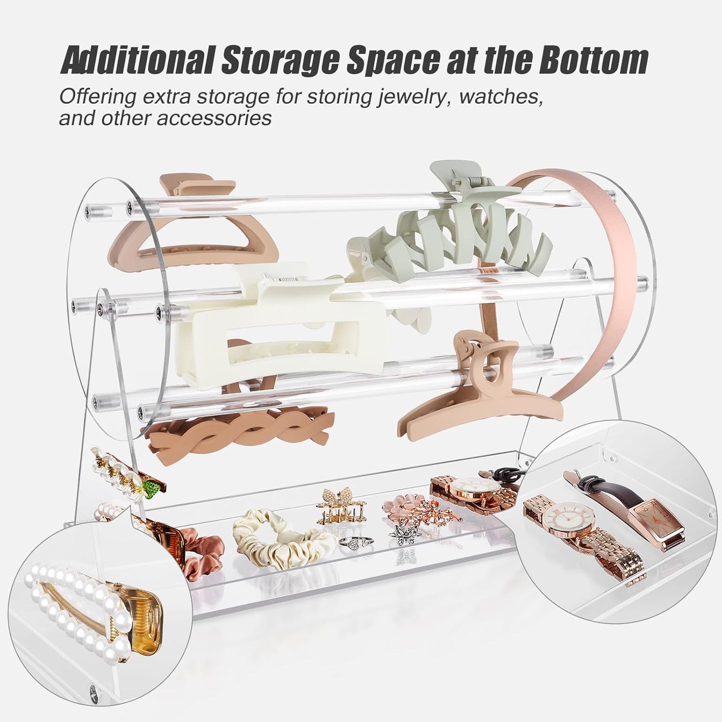 360-Degree Rotating Hair Clip Organizer