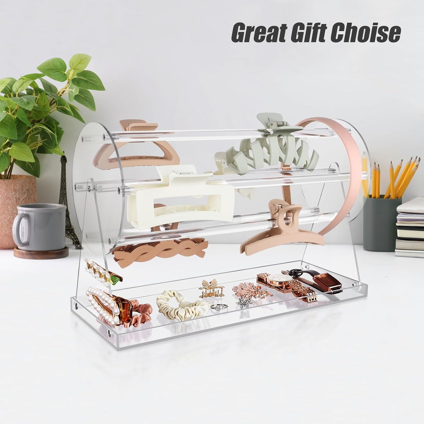 360-Degree Rotating Hair Clip Organizer