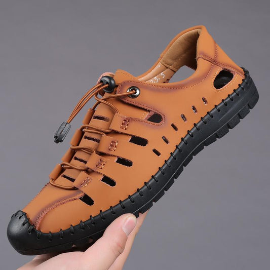 🔥Limited Time Offer 49% OFF🔥Summer hollow soft bottom large size hiking leather shoes