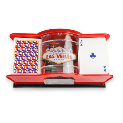 Hand crank shuffler poker shuffler