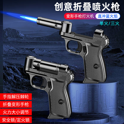 New rotatable foldable nozzle welding spray gun outdoor camping barbecue ignition tool large firepower inflatable lighter