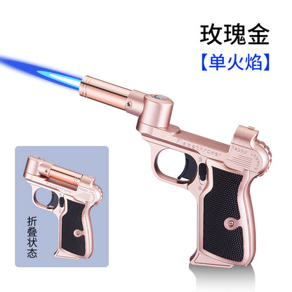 New rotatable foldable nozzle welding spray gun outdoor camping barbecue ignition tool large firepower inflatable lighter