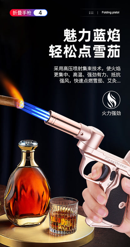 New rotatable foldable nozzle welding spray gun outdoor camping barbecue ignition tool large firepower inflatable lighter