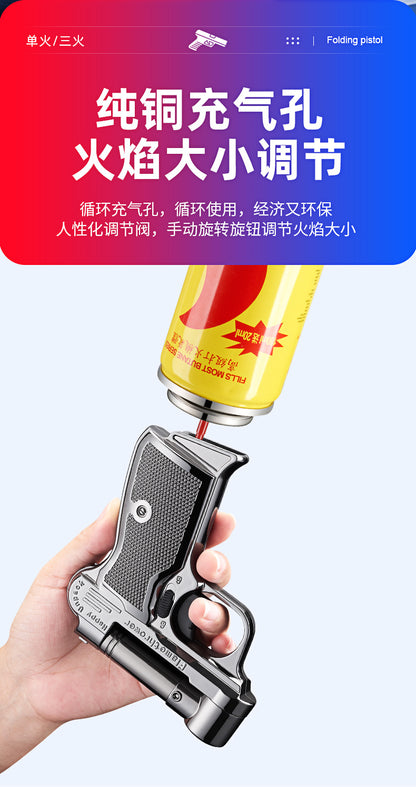 New rotatable foldable nozzle welding spray gun outdoor camping barbecue ignition tool large firepower inflatable lighter