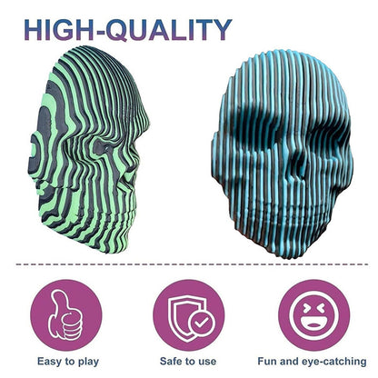 3D printed luminous quantum skull decoration