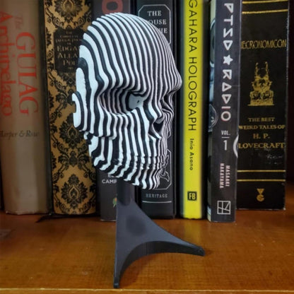3D printed luminous quantum skull decoration