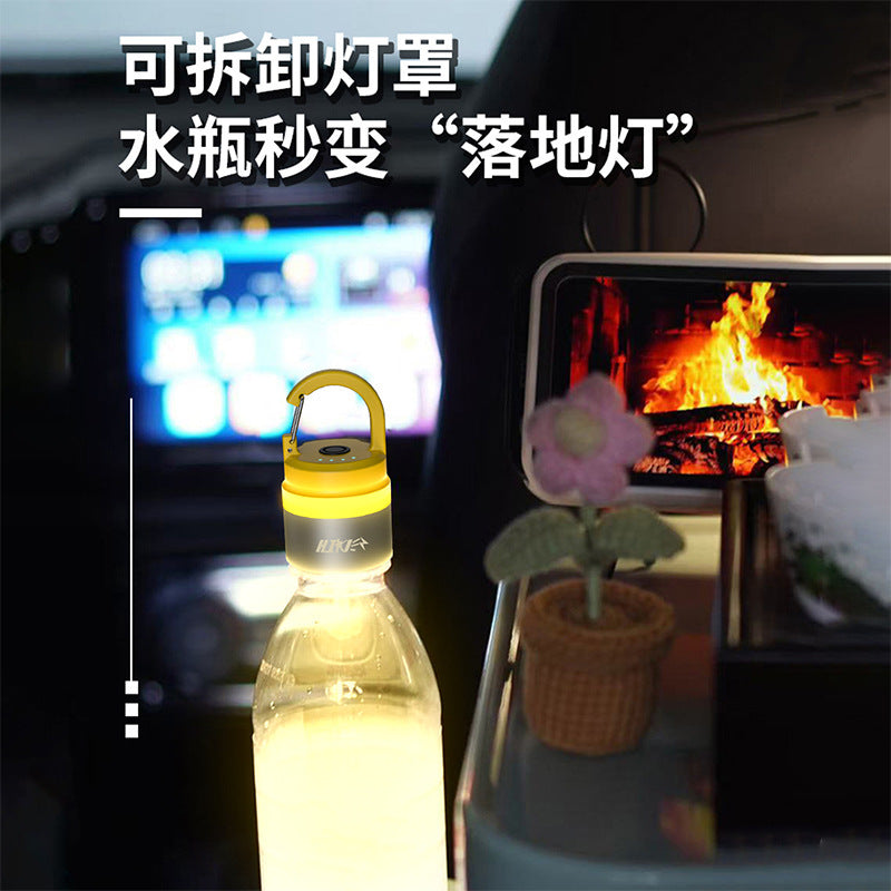 Detachable DIY streamer water bottle light outdoor camping light multi-function portable handbag LED lighting