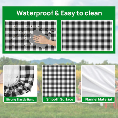 Outdoor picnic table three-piece set waterproof, oil-proof and stain-resistant table and chair covers