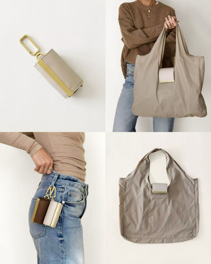 Foldable tote bag single compartment lightweight luggage bag stylish handheld pendant bag
