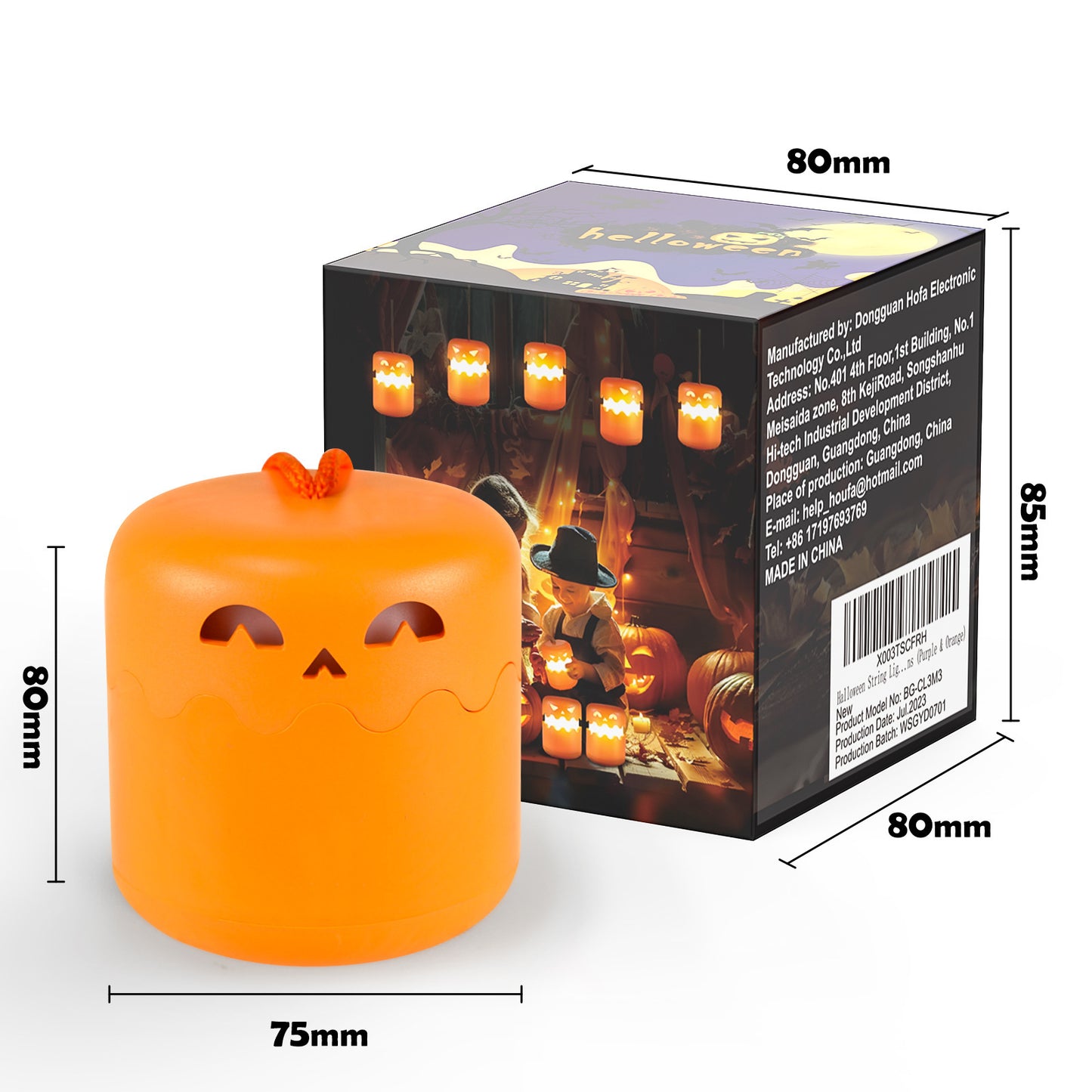 Built-in 1800ma lithium battery Halloween funny portable pumpkin lantern decoration supplies