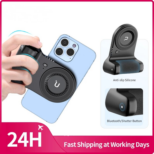 Magnetic Wireless Power Grip Mini Power Bank Grip for iPhone 16 15 14 13 Pro Pro Max Vertical&Horizontal Shooting