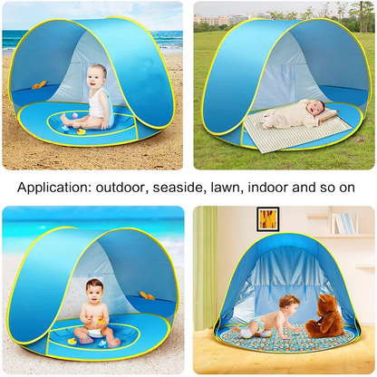 Baby Beach Shelter Tent with Folding Pool