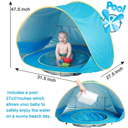 Baby Beach Shelter Tent with Folding Pool