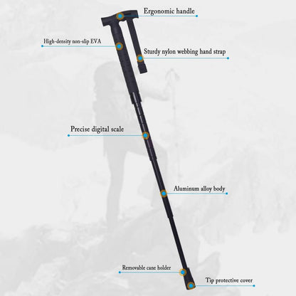 Telescopic trekking pole outdoor multifunctional retractable self-defense stick double lock trekking pole car window breaker