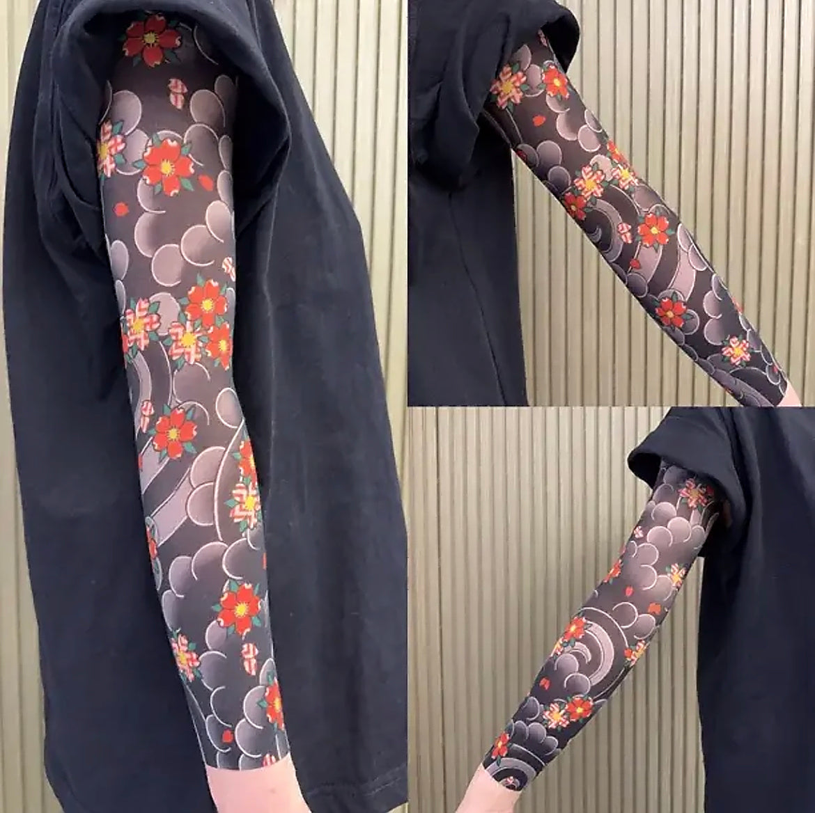 Ultra-clear Tattoo Sleeve Arm Cover Sun Protection High Elasticity Seamless Ice Sleeve UV Protection Quick-drying Arm Protection