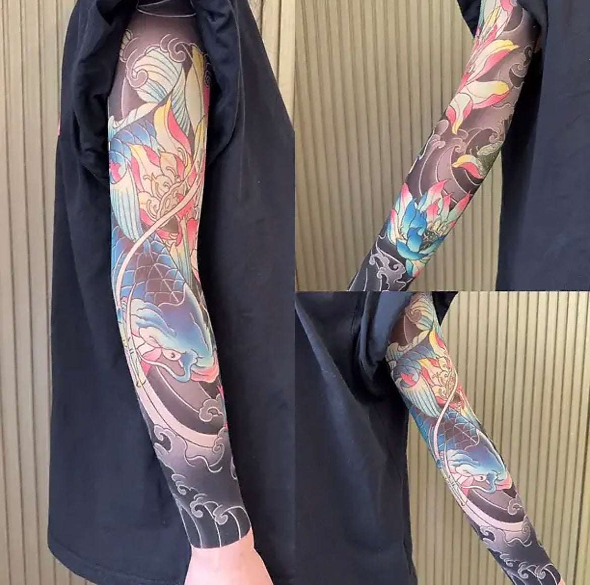 Ultra-clear Tattoo Sleeve Arm Cover Sun Protection High Elasticity Seamless Ice Sleeve UV Protection Quick-drying Arm Protection