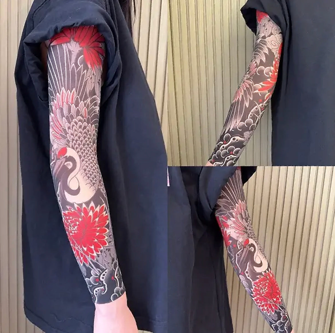 Ultra-clear Tattoo Sleeve Arm Cover Sun Protection High Elasticity Seamless Ice Sleeve UV Protection Quick-drying Arm Protection