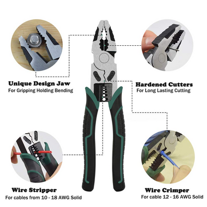 Multifunctional combination pliers with professional handles