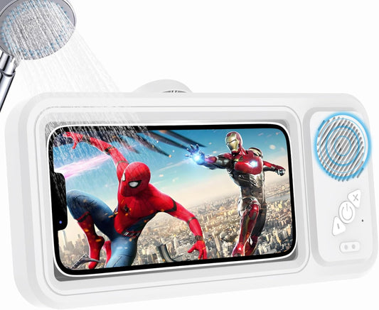 Shower Phone Holder with Wireless Bluetooth Speaker