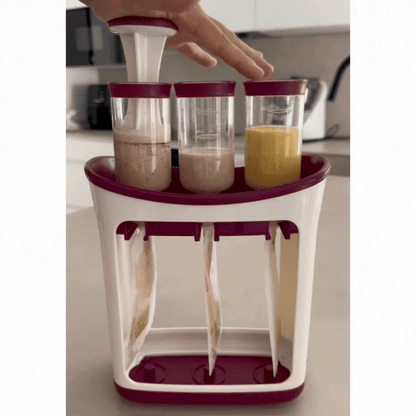 Children's fruit puree squeezer food supplement machine