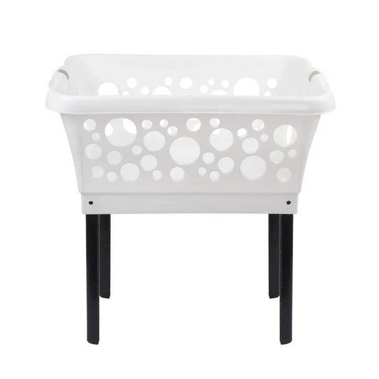 White Magic Laundry Basket on Legs | 50L Capacity