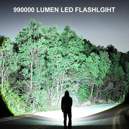 Rechargeable LED Flashlights High Lumens, 90,000 Lumens Super Bright Flashlights with 5 Modes, Waterproof Powerful Flash Light Multifunctional Flashlights for Home Camping Hiking(2 Pack)