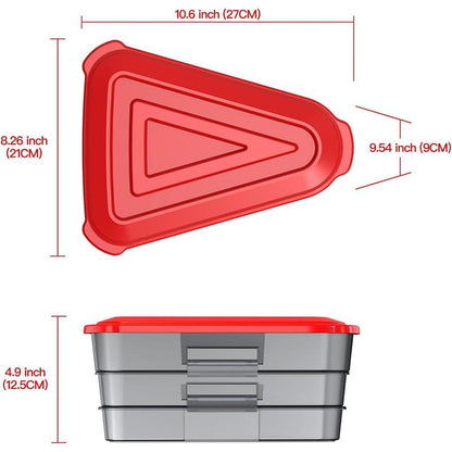 Pizza Storage Container, Expandable Pizza Slice Container