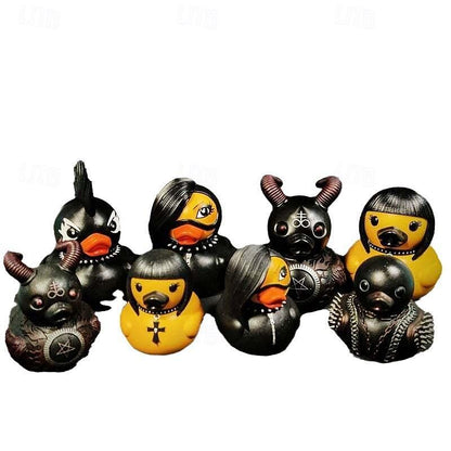 Duck Statue Decor Goth Satanic Duck, Gothic Punk Resin Collectible Figurines Ducks