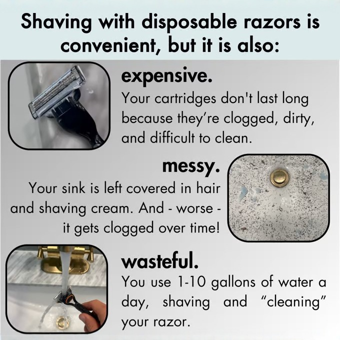 Shaver rinser battery-free design shaver cleaner