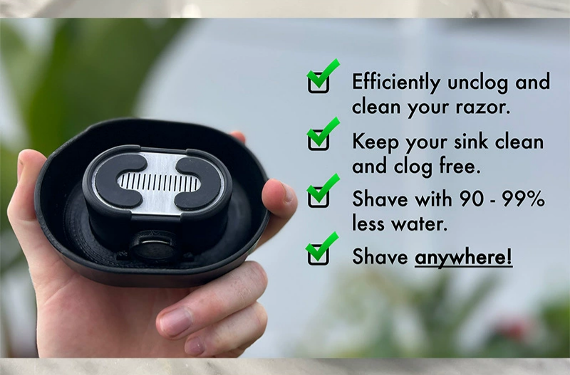 Shaver rinser battery-free design shaver cleaner