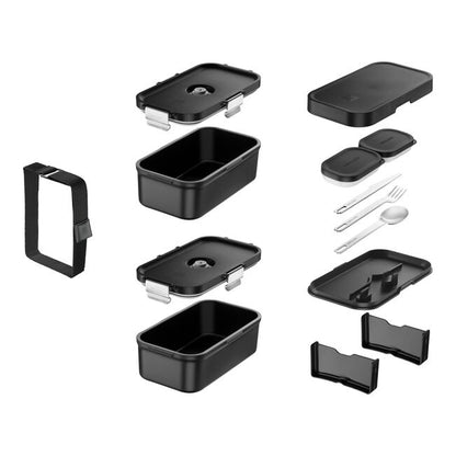 Vacuum Lunch Box, PP, Black Matte