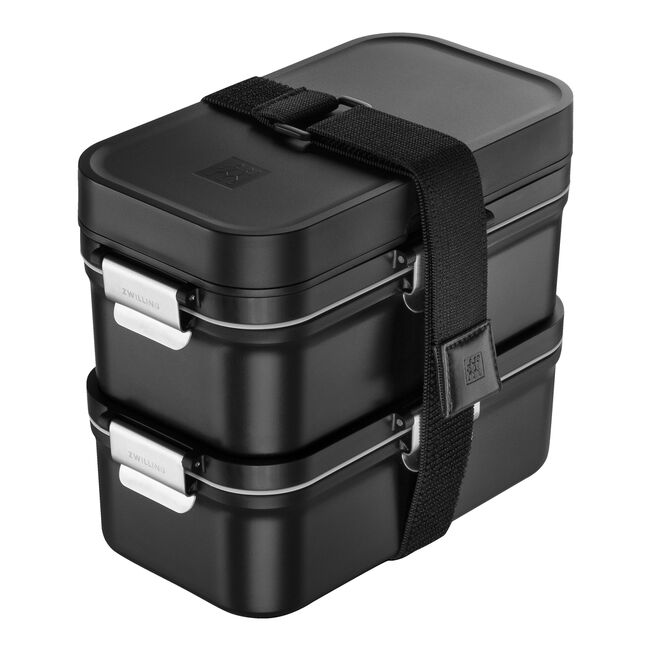 Vacuum Lunch Box, PP, Black Matte