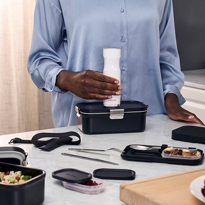 Vacuum Lunch Box, PP, Black Matte