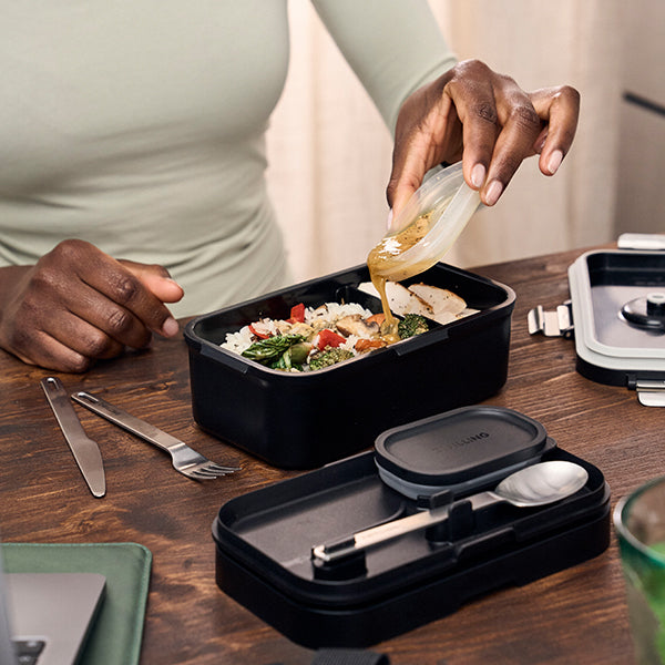 Vacuum Lunch Box, PP, Black Matte
