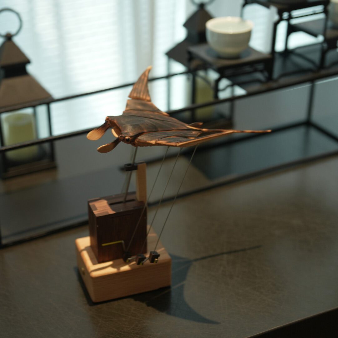 Wooden Manta Ray Mechanical Toy