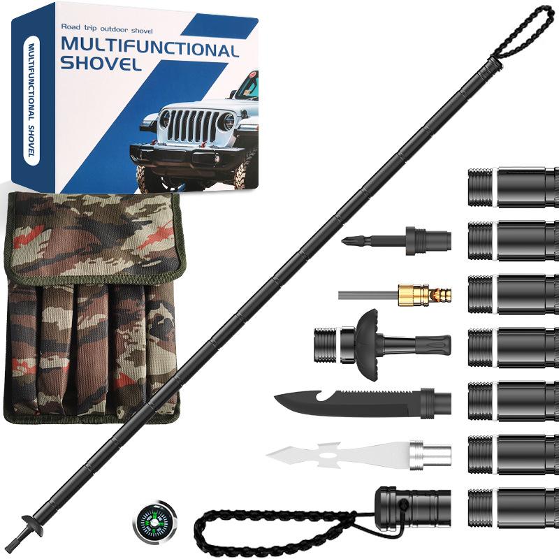 7-in-1 Tactical Trekking Pole - Retractable, Foldable, Multifunctional