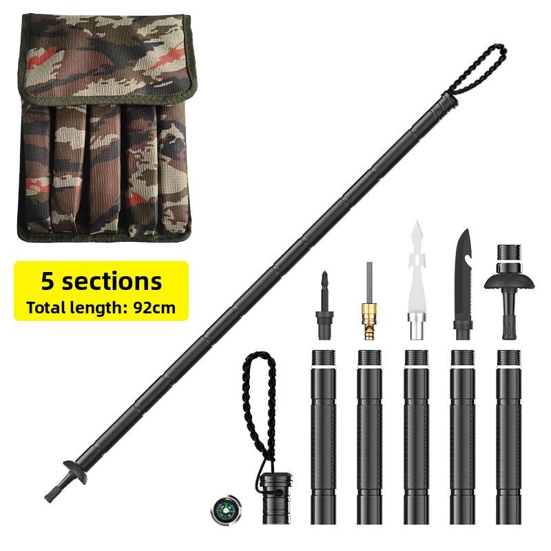 7-in-1 Tactical Trekking Pole - Retractable, Foldable, Multifunctional